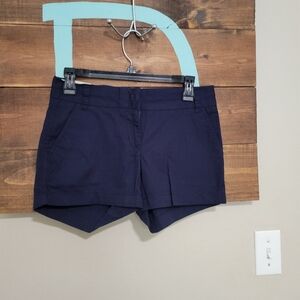 J. Crew Classic Navy City Fit 3" Nautical Lightweight Shorts Size 00